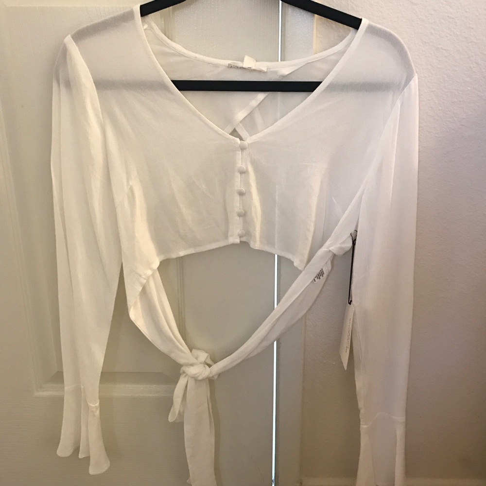 NWT Cotton Candy Wrap Crop Top size S