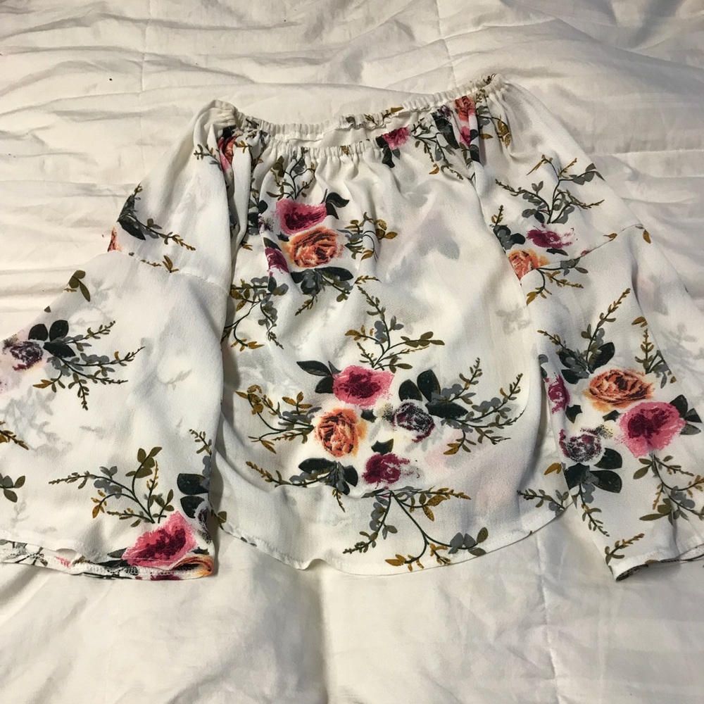 Off the shoulder floral top