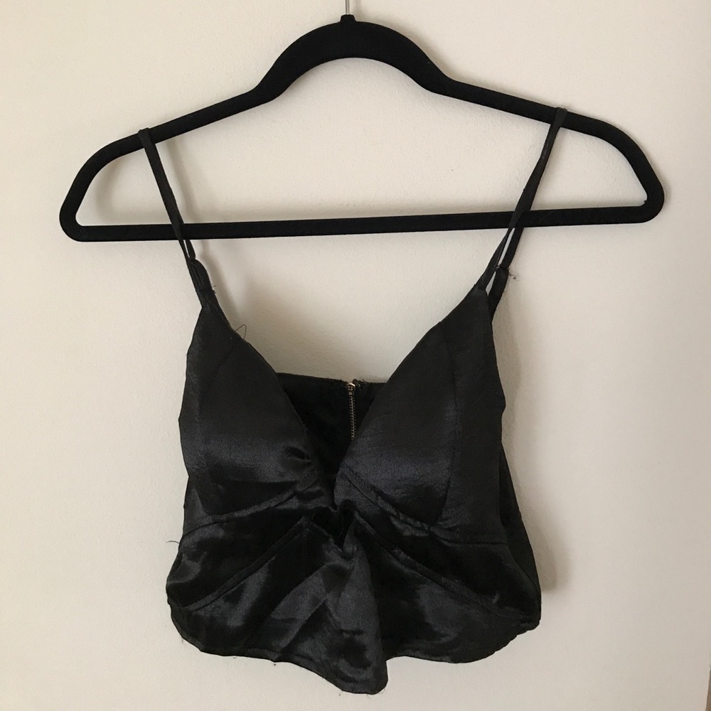 LF cropped silk tank