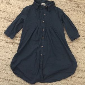 Blue casual button up
