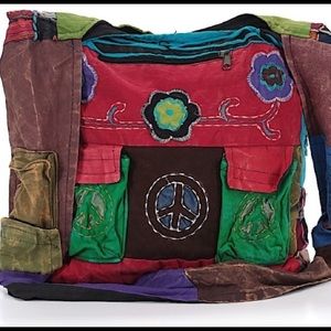 Boho Crossbody Bag (colorful, peace, hippie)
