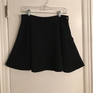 American Apparel High Waisted Black Denim Skirt