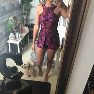 Metallic Jacquard Romper