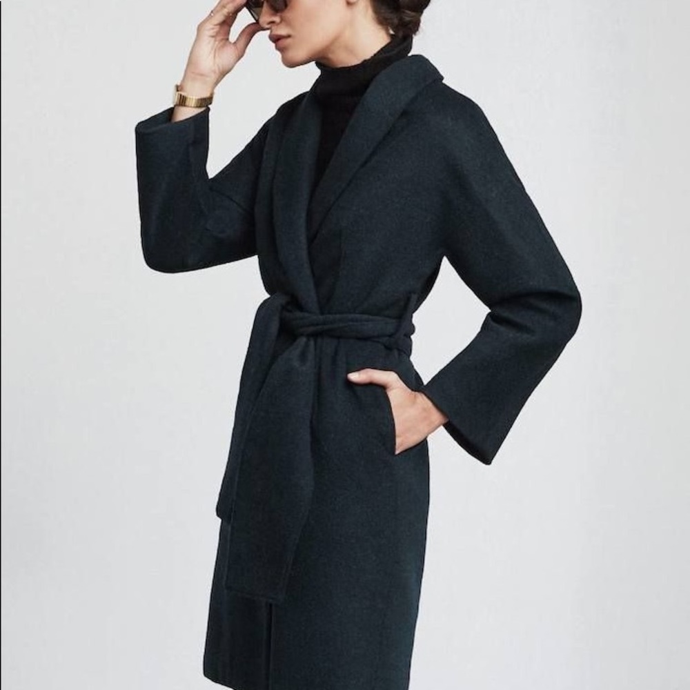 Reformation Sabel Coat, Charcoal Gray, Medium