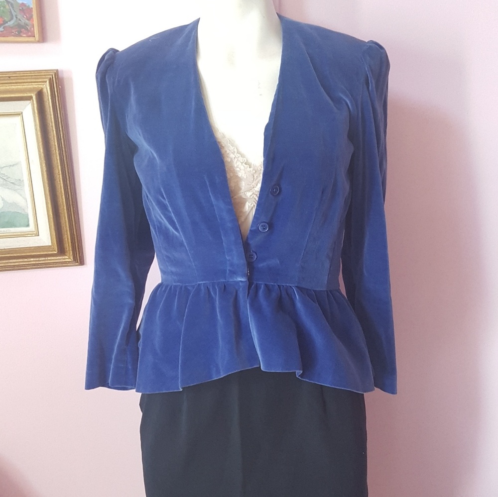 Vintage velvet Janet Russo Blazer