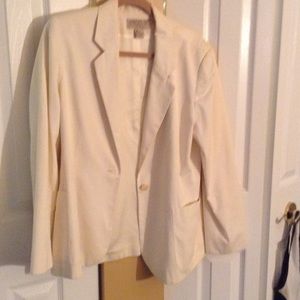 Jones New York Country cream cotton blazer