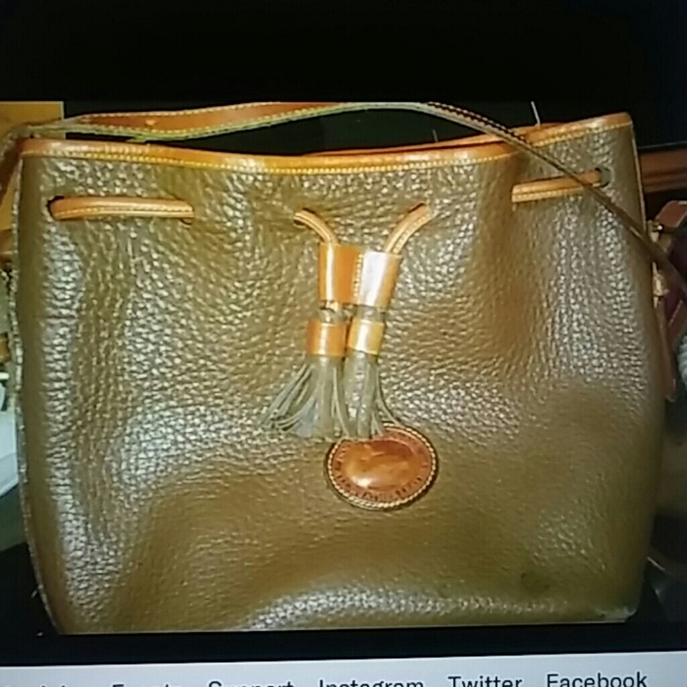 Dooney & Bourke vintage small bucket bag tan