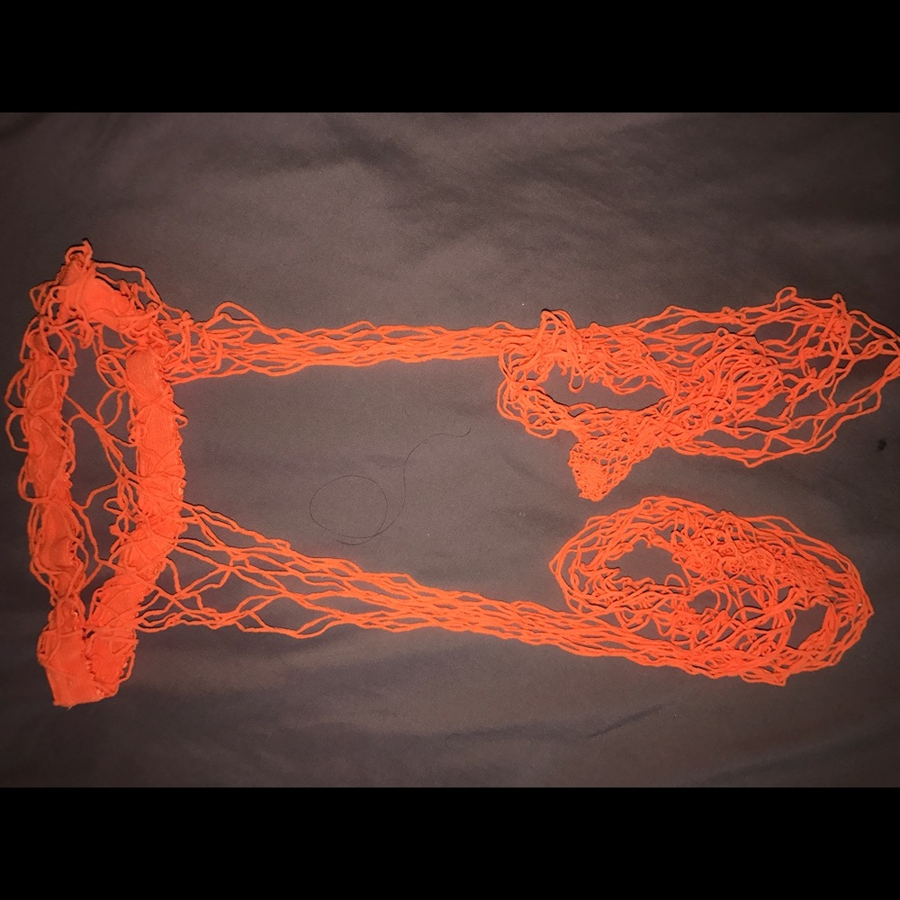 Orange fishnet