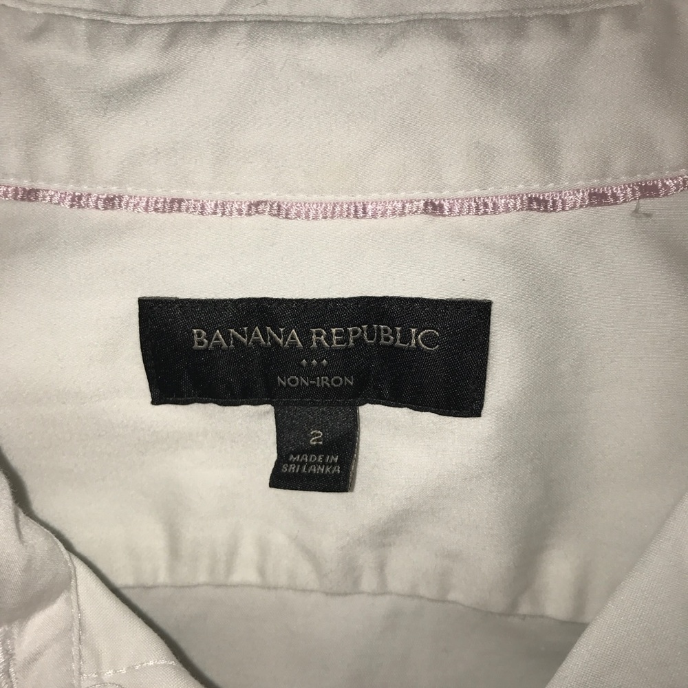 Long Sleeve button up. Pink and white shirts