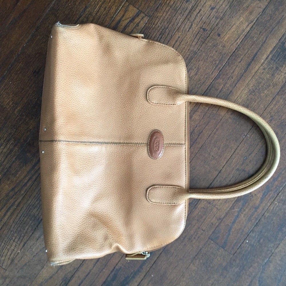 Tods tan satchel