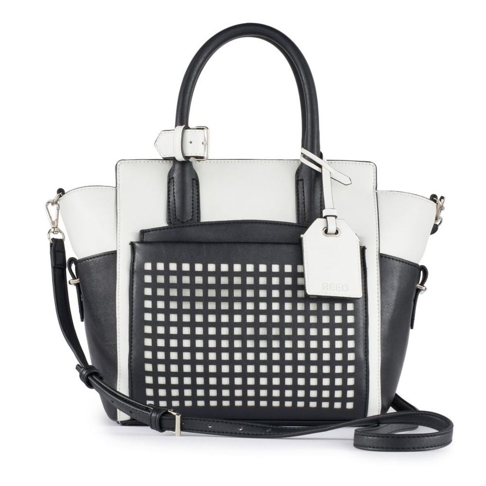 Reed Atlantique black and white satchel