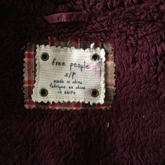 FREE PEOPLE Small Puffer Burgundy Vest ruffles - Picture 5 of 6