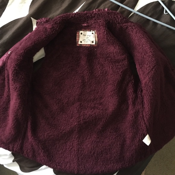 FREE PEOPLE Small Puffer Burgundy Vest ruffles - Picture 6 of 6