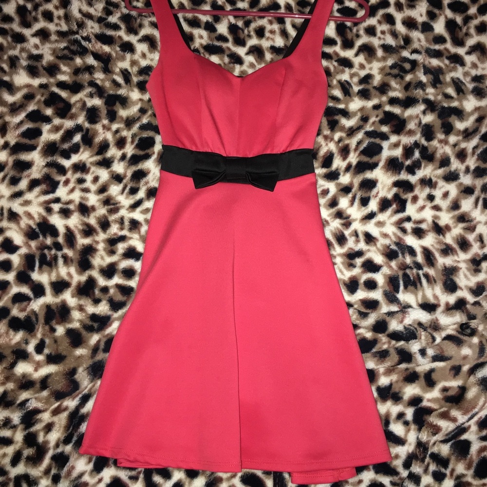 Pink dress with a bow!