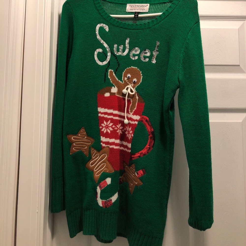 ❤️💚Gingerbread man “ugly” Christmas sweater!💚❤️