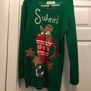 ❤️💚Gingerbread man “ugly” Christmas sweater!💚❤️