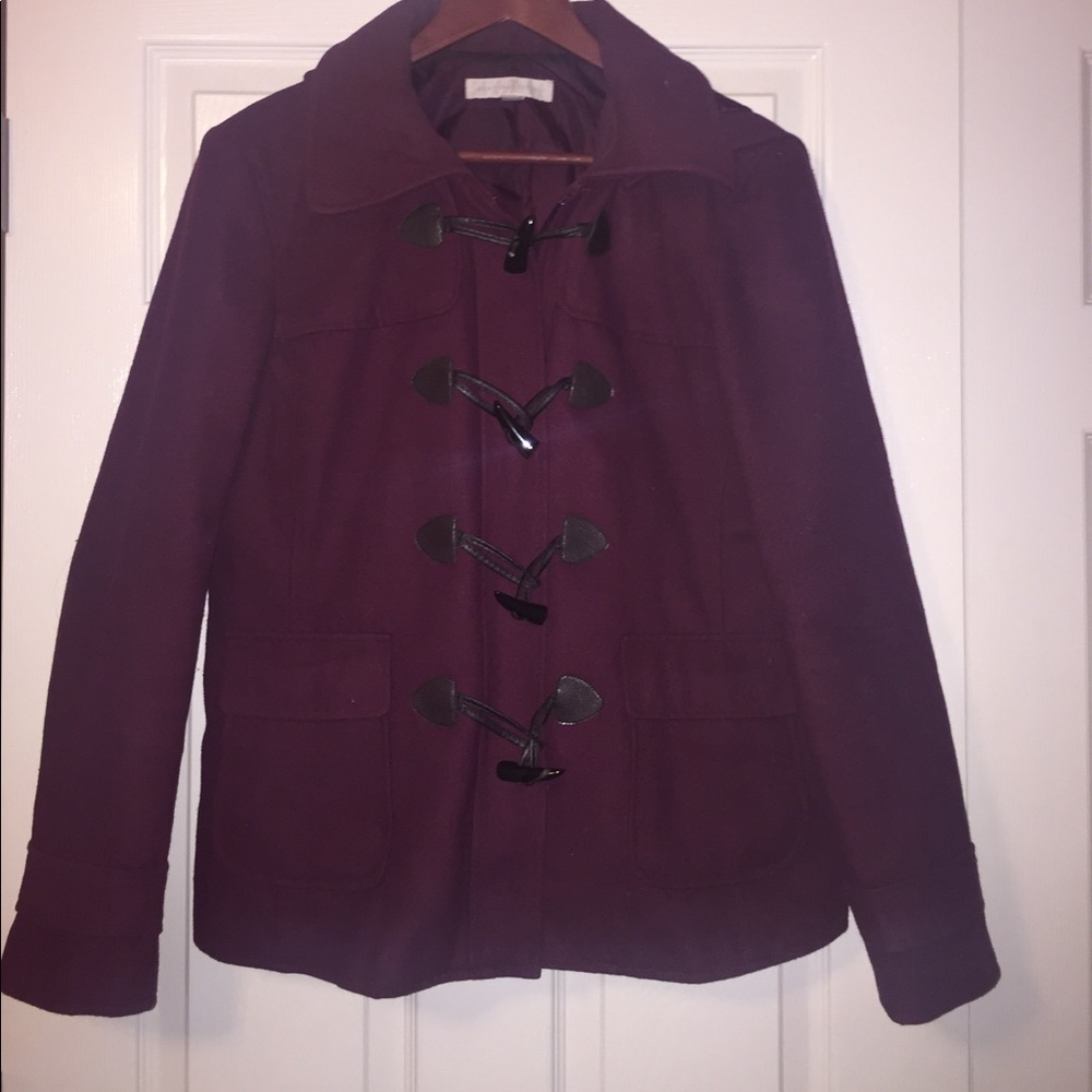 Maroon NY&C Pea Coat