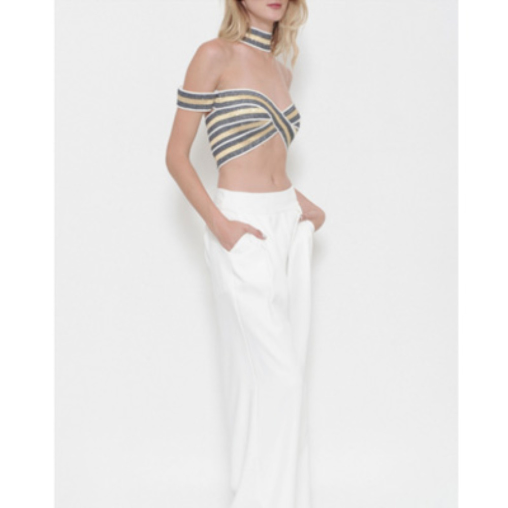 Crop Top Pants Set