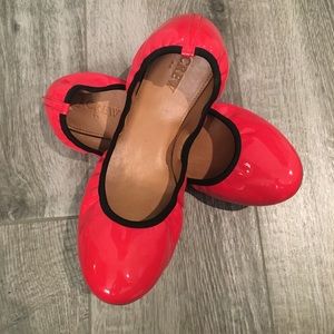 RED patent leather ballet flats!