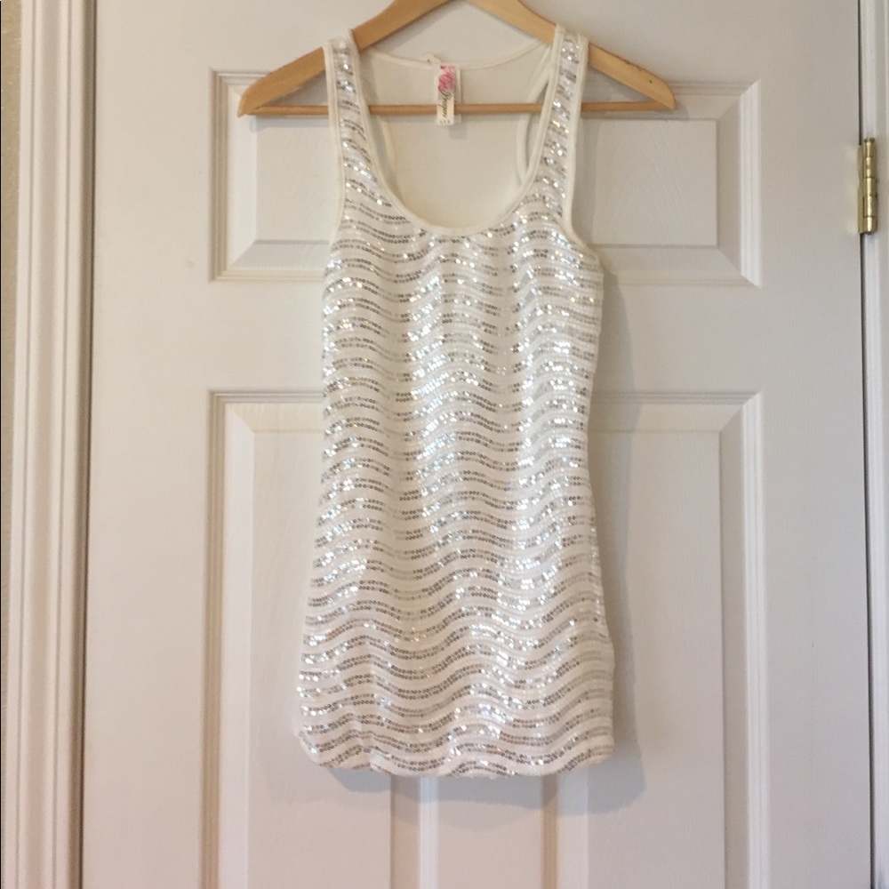 Bling sequent tank with plain back.