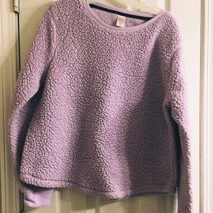 Fuzzy purple sweatshirt