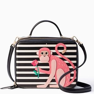 Kate Spade striped monkey purse