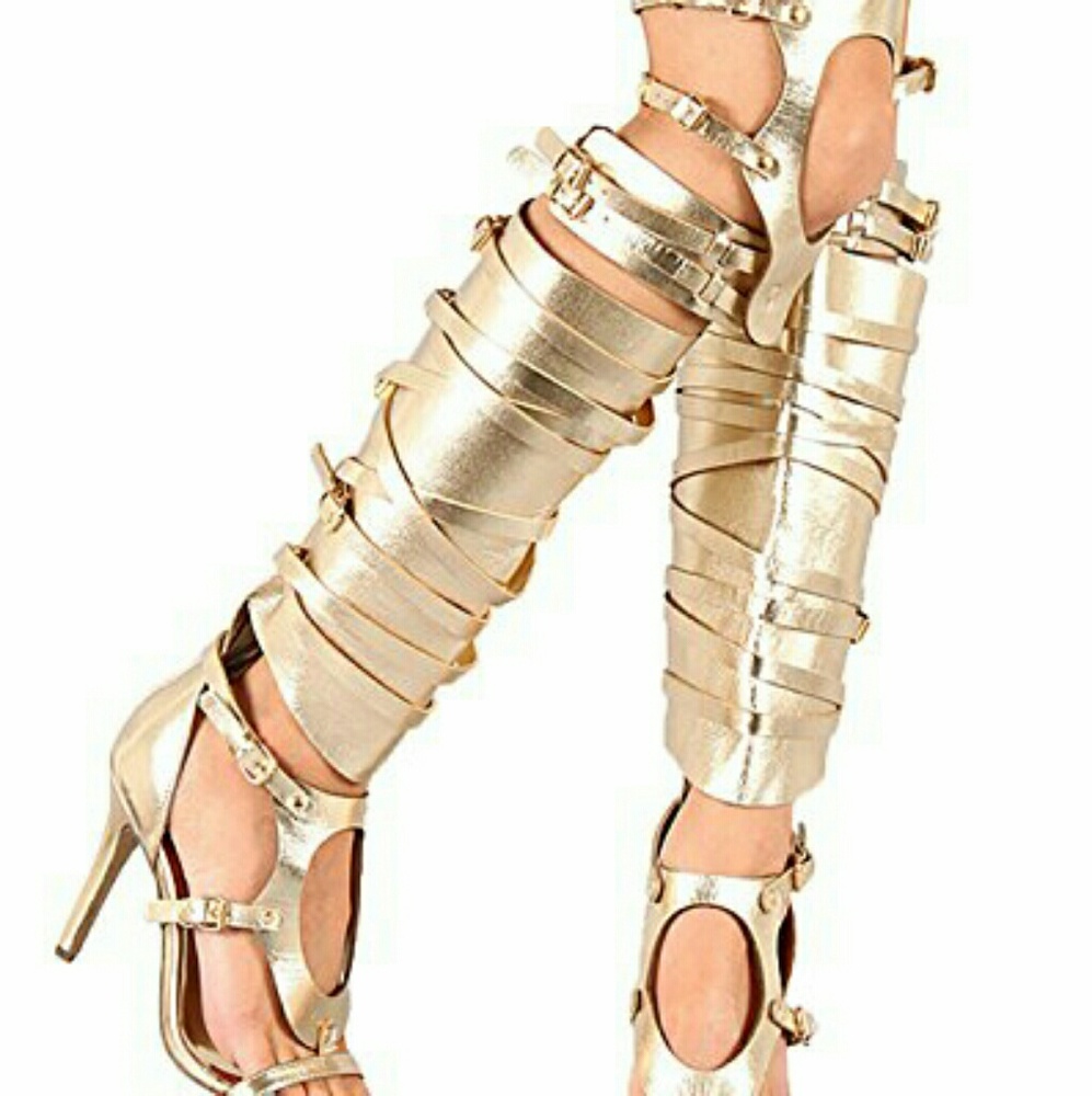 *PRICE DROP* NWOB Breckelles Gold Thigh Hi Sandals
