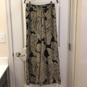 Black and White Print Palazzo Pants. Size L.