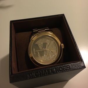 MICHAEL KORS Runway Gold Dial Watch 45mm