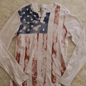 Brand New American Flag Long Sleeve Thermal