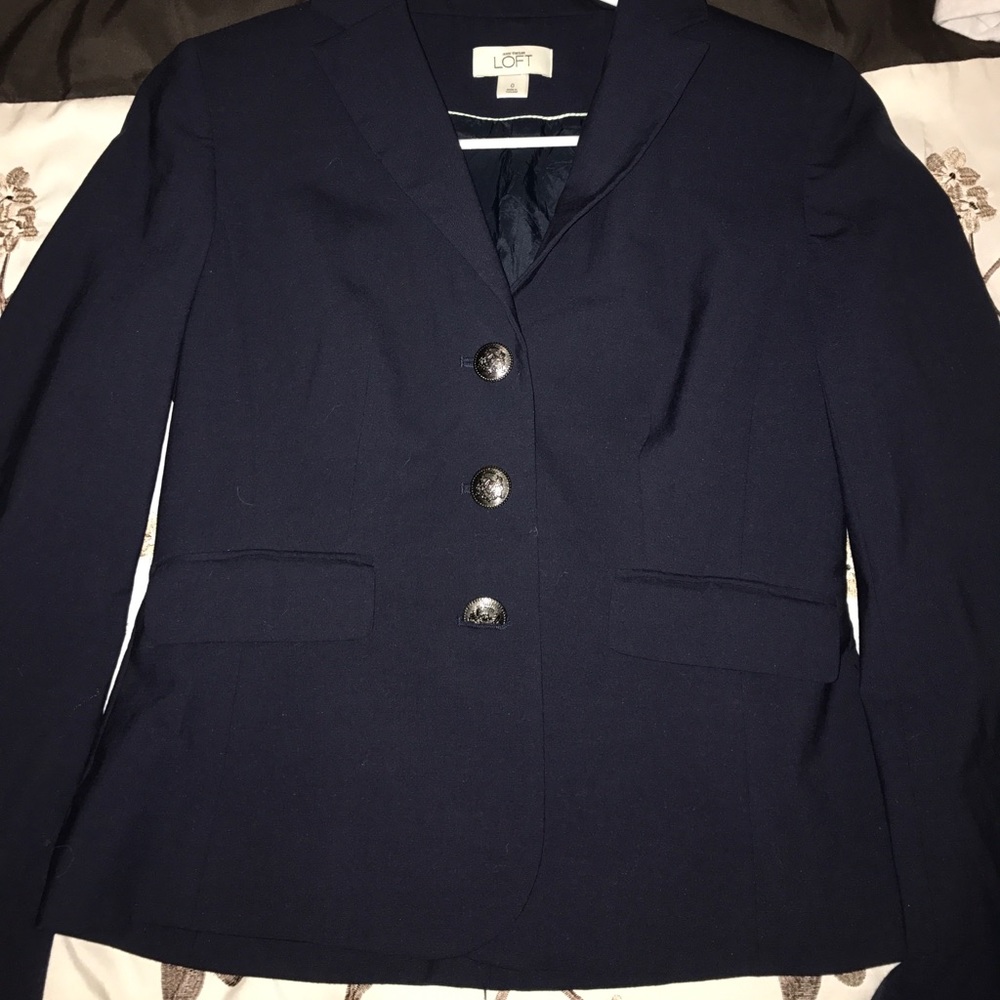 Navy blue blazer Ann Taylor LOFT