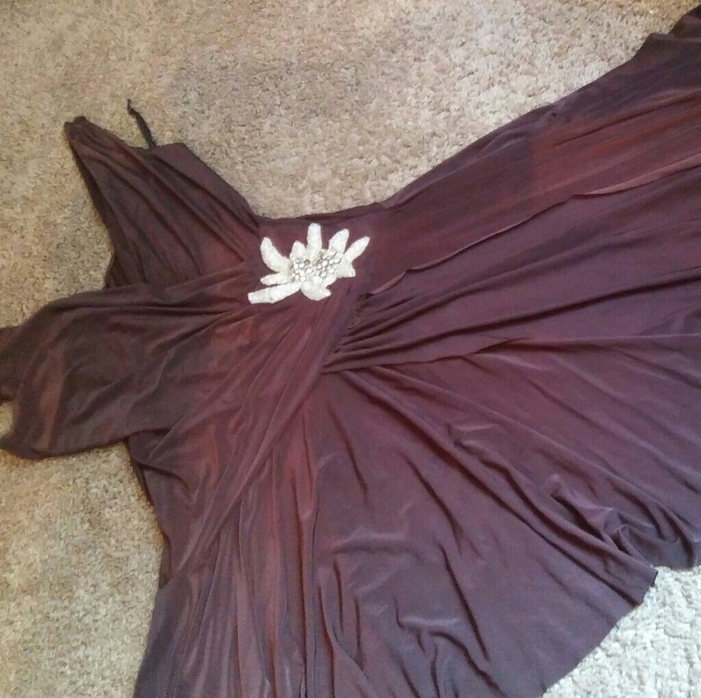 Brown high low dess
