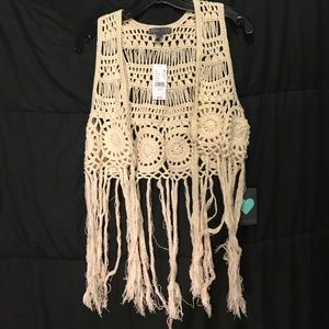 Kendall & Kylie Crochet Vest Cardigan