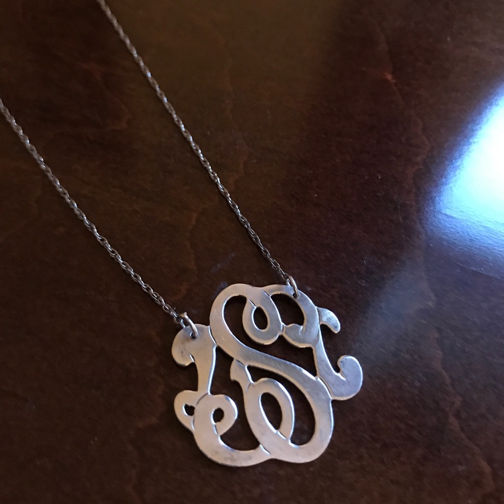 Sterling "monogram" necklace