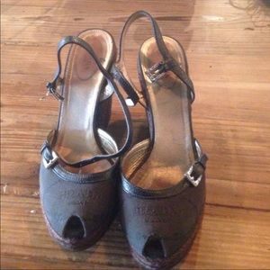 real Prada wedge