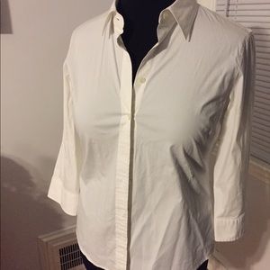 J.Crew XL White Button Down Fitted shirt