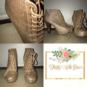Glitter Gold Heels