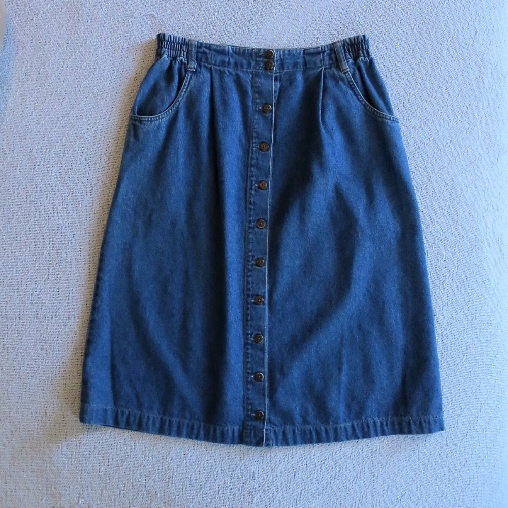 Classic Elements Midi Jean Skirt Size 8