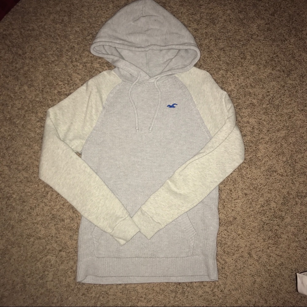 waffle-knit hoodie (gray)