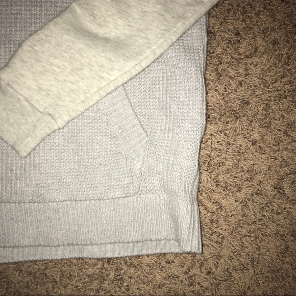 waffle-knit hoodie (gray) - Picture 3 of 4