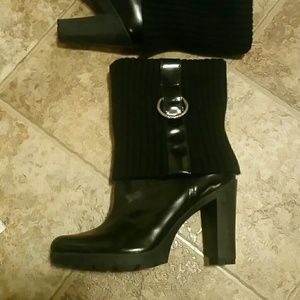 "GUESS" Black Patent Leather Boots NEW!!##
