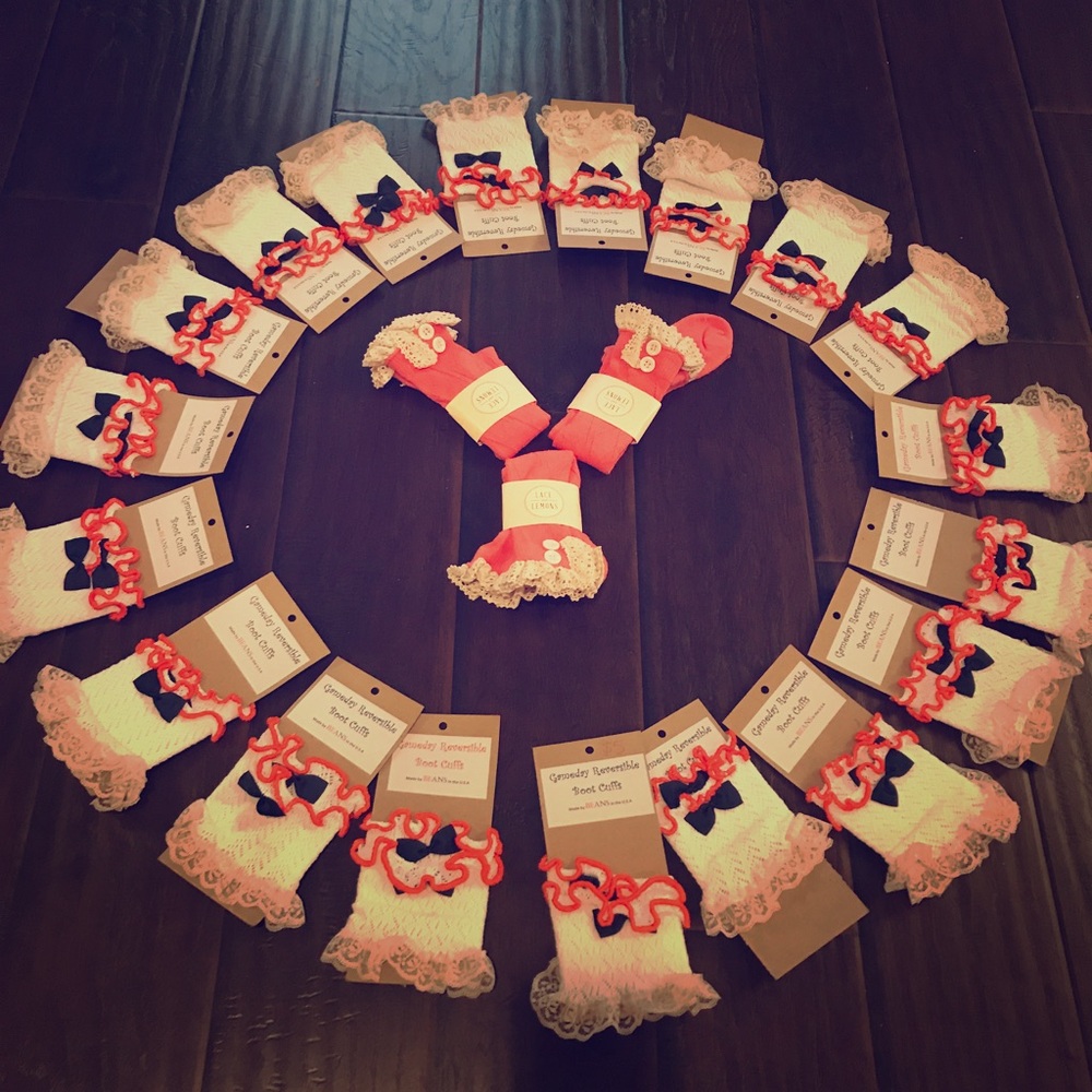 Boot socks. Adult and little girls