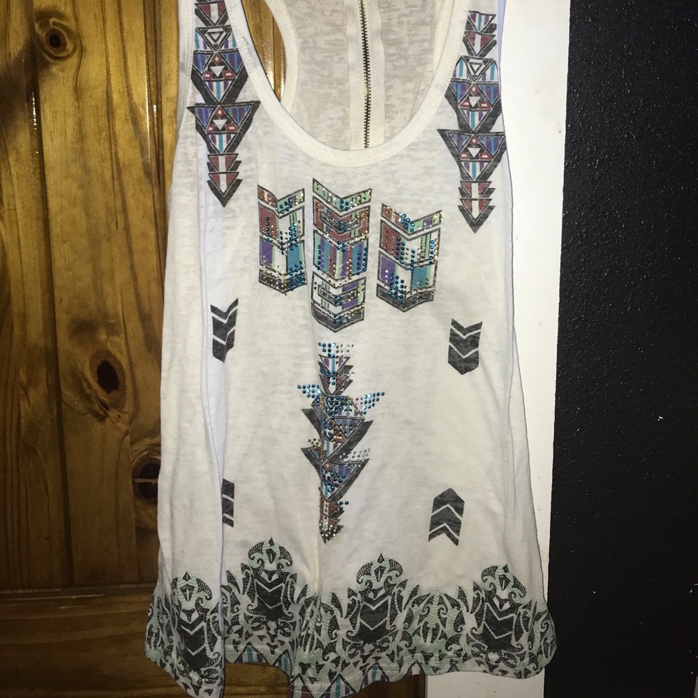 A tribe print tank top
