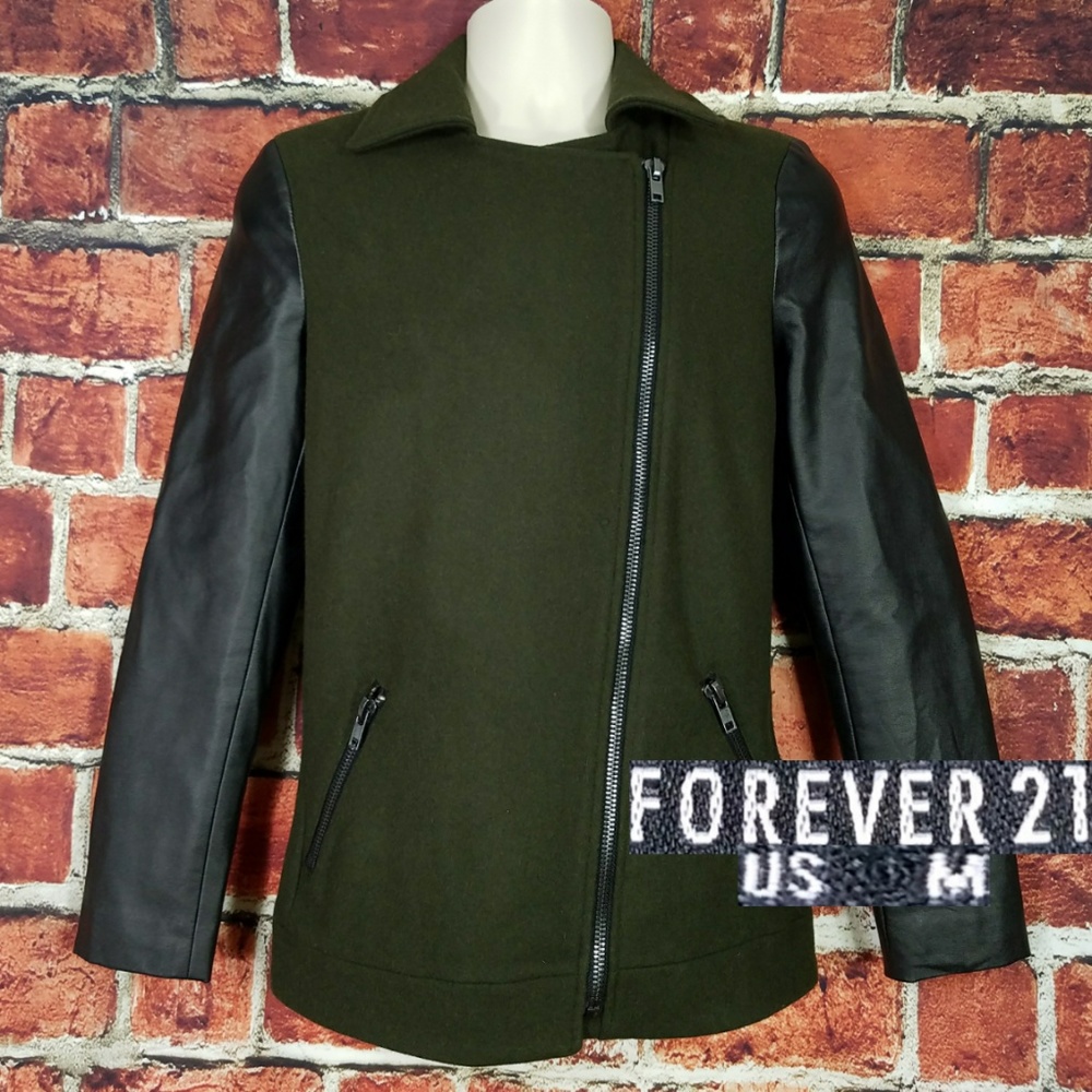 Forever 21 Men Moto Jacket Size M
