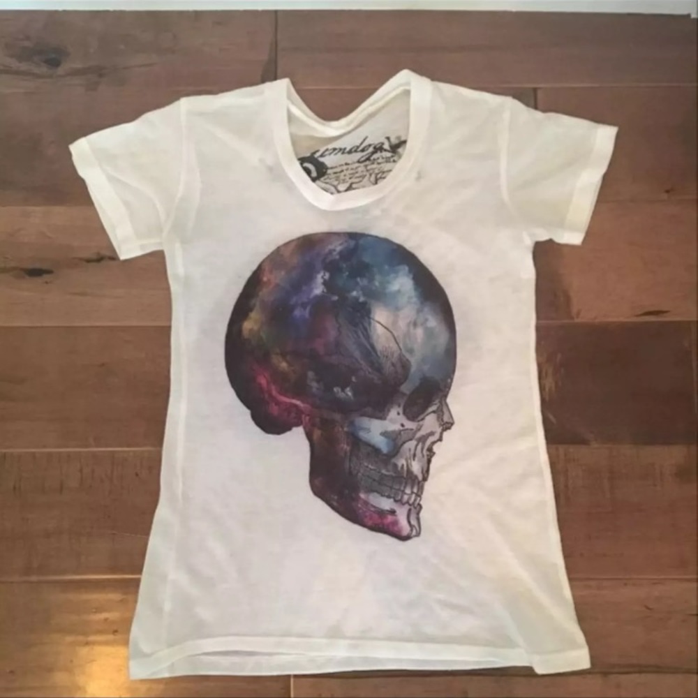 Galaxy Skull T-Shirt Halloween Small