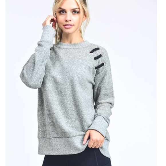 Monica Lace eyelet sweatshirt sweater NEW - Picture 5 of 5