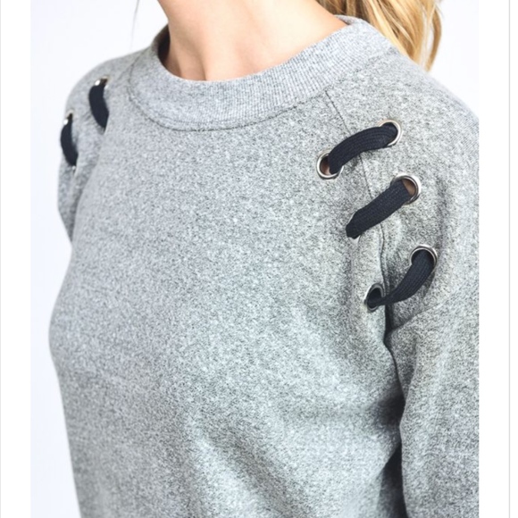 Monica Lace eyelet sweatshirt sweater NEW - Picture 4 of 5