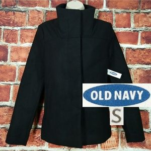 Old Navy Women Funnel Neck Coat Size S Peacoat
