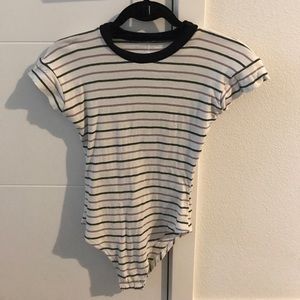 Knot Sisters Striped Bodysuit