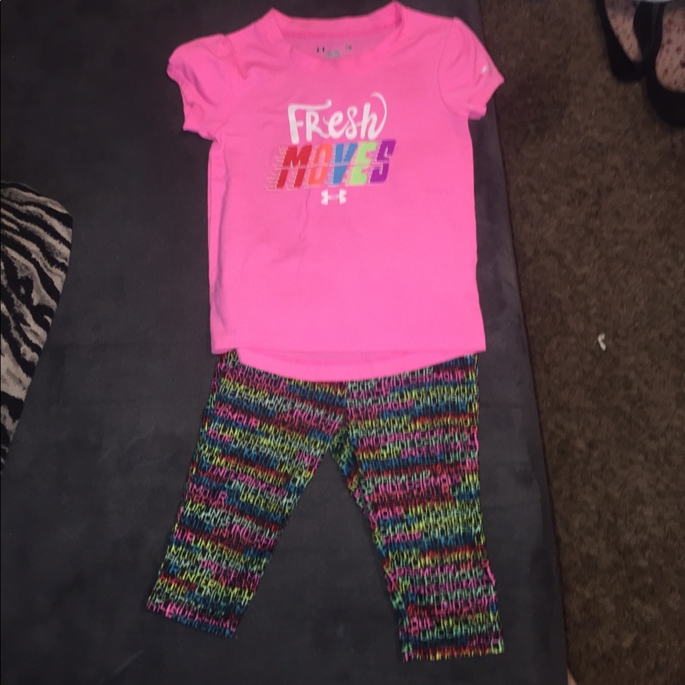 24 Month toddler girls under armour Capri outfit